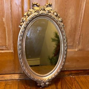 Rustic Detailed Gold Finish Mirror